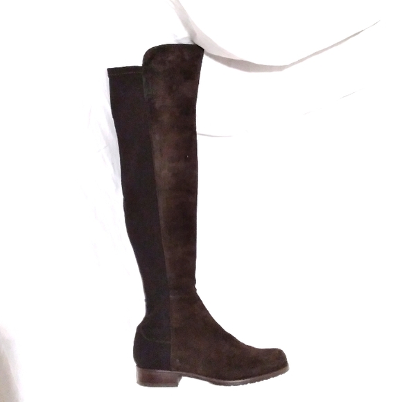 Stuart Weitzman Shoes - STUART WEITZMAN Dark Brown Suede 50/50 Over-the-knee Boots, size 5½M
